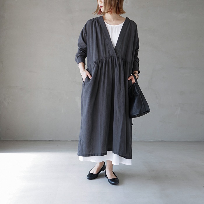 evameva (エヴァムエヴァ) cotton one piece / コットンワンピース