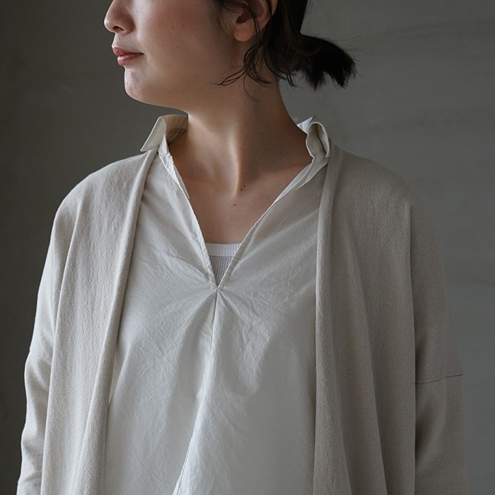 ▽(e231k056) / evam eva (エヴァムエヴァ) / cotton ramie robe