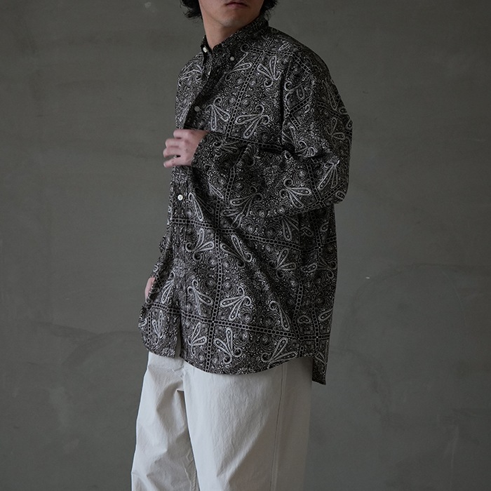 トップス TECH BUTTON DOWN L/S SHIRT PAISLEY DAIWA PIER39＞TECH BUTTON DOWN L/S SHIRT PAISLEY | MAKES