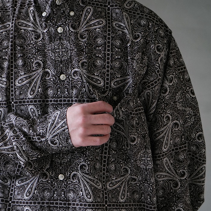 トップス TECH BUTTON DOWN L/S SHIRT PAISLEY DAIWA PIER39 (ダイワピア39) TECH BUTTON DOWN SHIRTS L/S