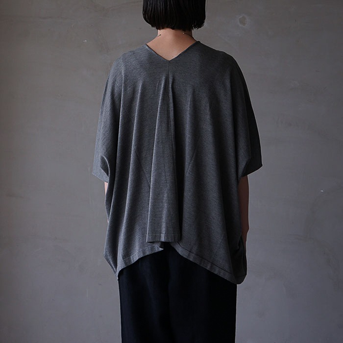 E201K015) / evam eva(エヴァムエヴァ) / raising yarn V neck