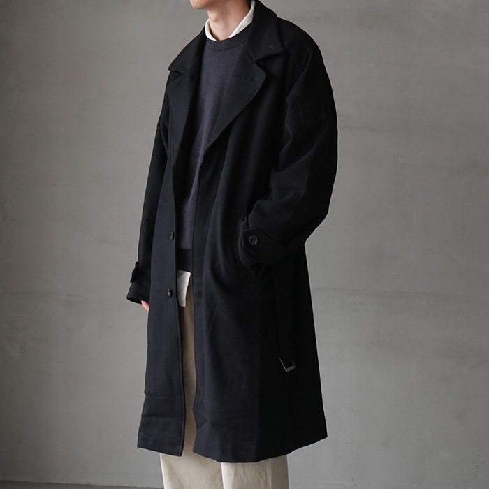ジャケット・アウター WELLDER Double Breasted Balmacaan Coat 春に長い”コート”を着るカッコ良さ。-“Side Ventilation