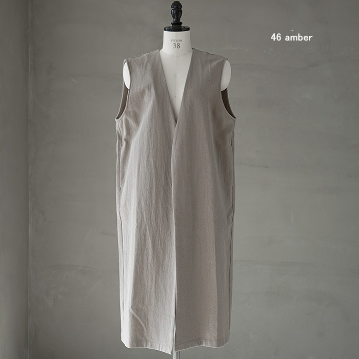 新品！evam eva コットンベスト e231t067) / evam eva (エヴァムエヴァ) / cotton linen vest