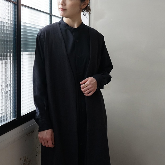 e231t067) / evam eva (エヴァムエヴァ) / cotton linen vest