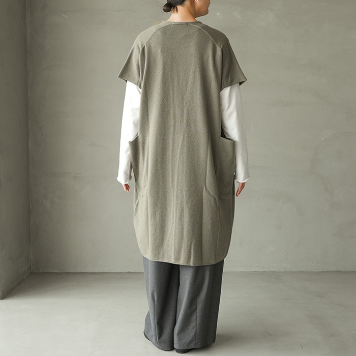 e263k066) / evam eva (エヴァムエヴァ) / wool long vest(ウール