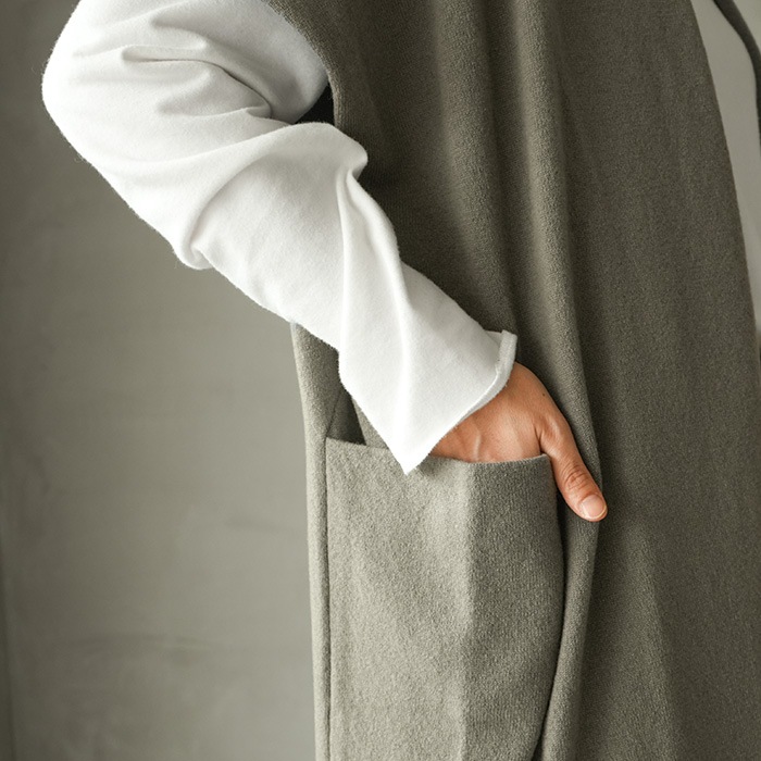 e263k066) / evam eva (エヴァムエヴァ) / wool long vest(ウール