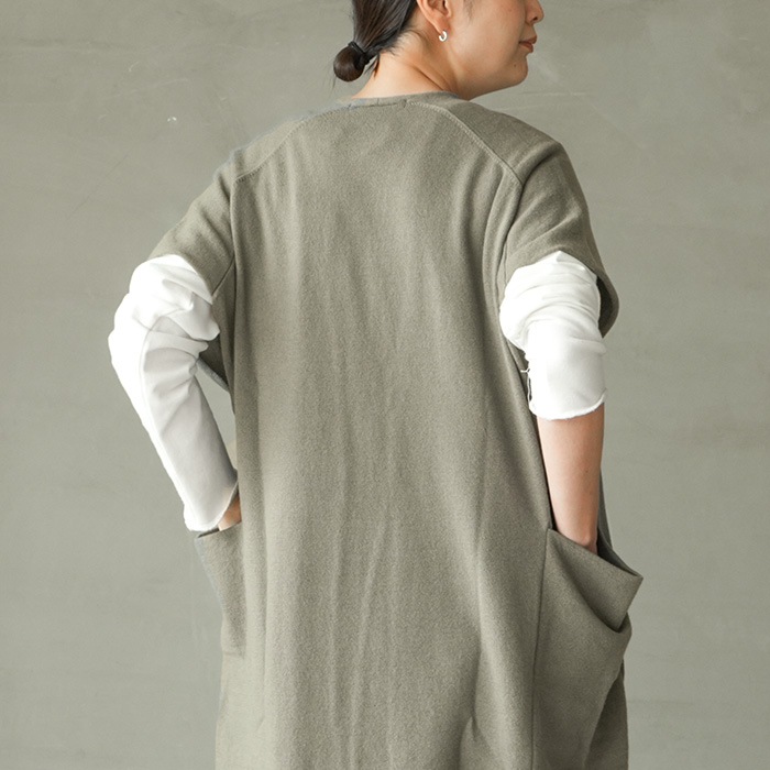 e263k066) / evam eva (エヴァムエヴァ) / wool long vest(ウール