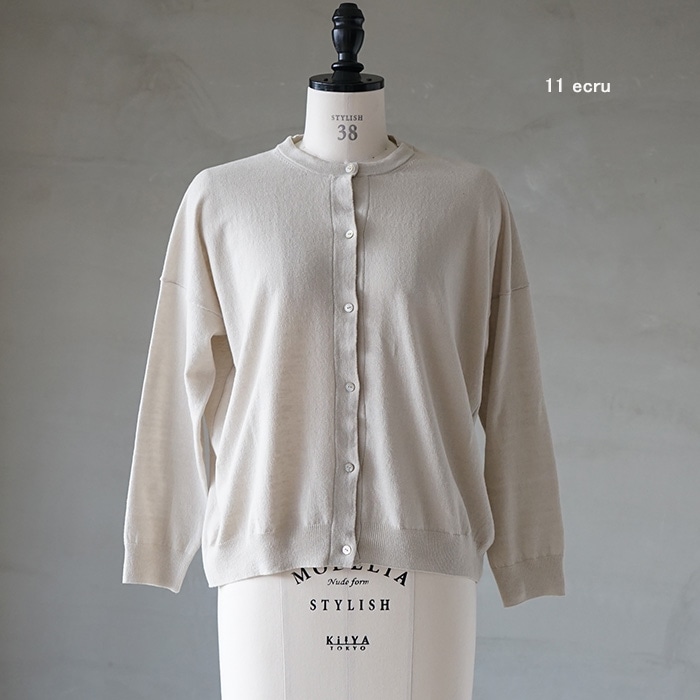 □(e231k055) / evam eva (エヴァムエヴァ) / cotton ramie cardigan