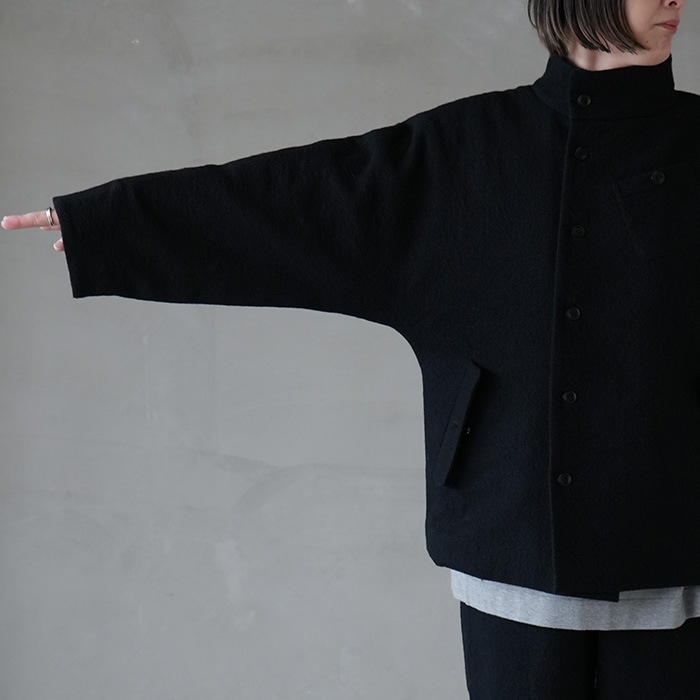 30%OFF】(13413113) Vlas Blomme (ヴラスブラム) /縮絨ウール 裏ボア付