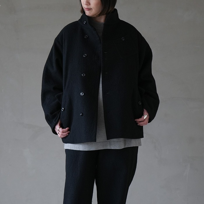 30%OFF】(13413113) Vlas Blomme (ヴラスブラム) /縮絨ウール 裏ボア付