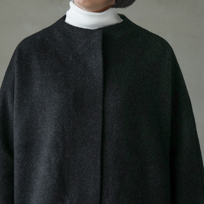 ◎□（e243k093) / evam eva(エヴァムエヴァ) /press wool long