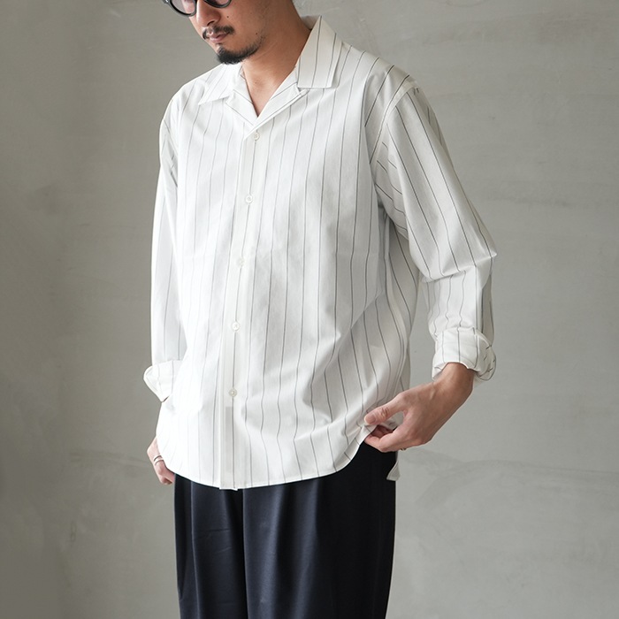 20%OFF】(km26s-023）/ KANEMASA(カネマサ) / 46G Stripe Delta Shirt