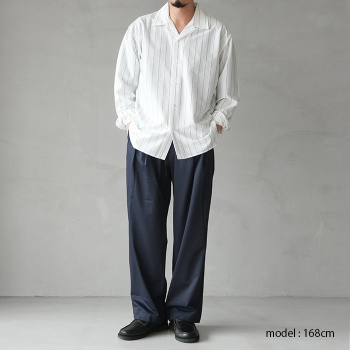 20%OFF】(km26s-023）/ KANEMASA(カネマサ) / 46G Stripe Delta Shirt
