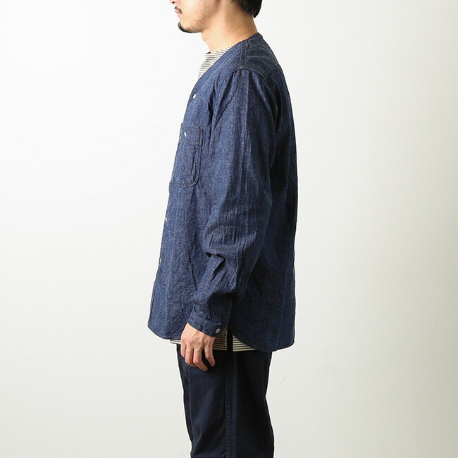 81-8073-81) / orslow(オアスロウ) / 別注NO COLLAR SHIRT DENIM
