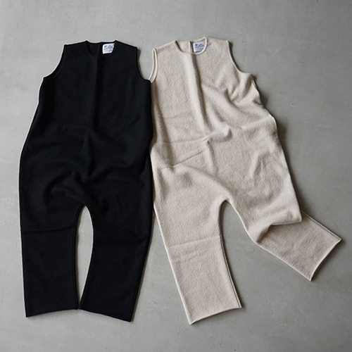 オールドマンズテーラー　カシミア混ニットサロペット　黒 オールドマンズテーラー カシミア混ニットサロペット 黒