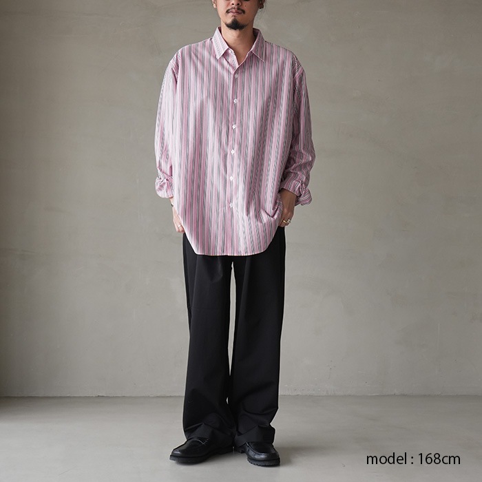 fac！カネマサ ＋81 別注 46G ストライプシャツKANEMASA km26s-024）/ KANEMASA(カネマサ) / 46G Stripe Atmosphere Shirt(46G