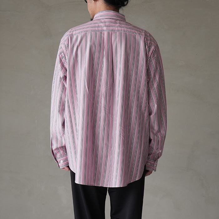 km26s-024）/ KANEMASA(カネマサ) / 46G Stripe Atmosphere Shirt(46G