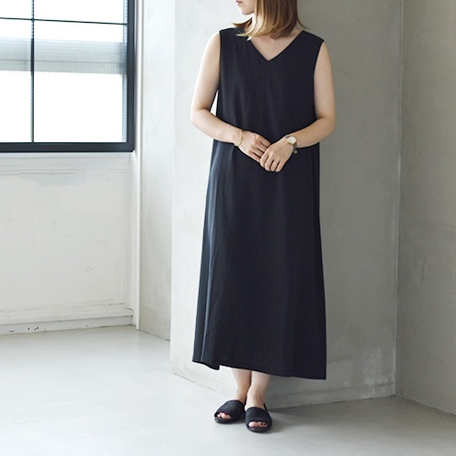 エバムエバ evam eva ワンピース　ノースリーブ スリーブレスギャザーワンピース/evam eva | DONOVAN