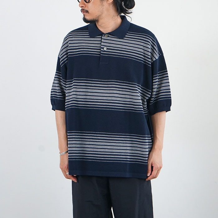 10%OFF】◇(suhs413) / nanamica(ナナミカ) / Stripe Polo Sweater