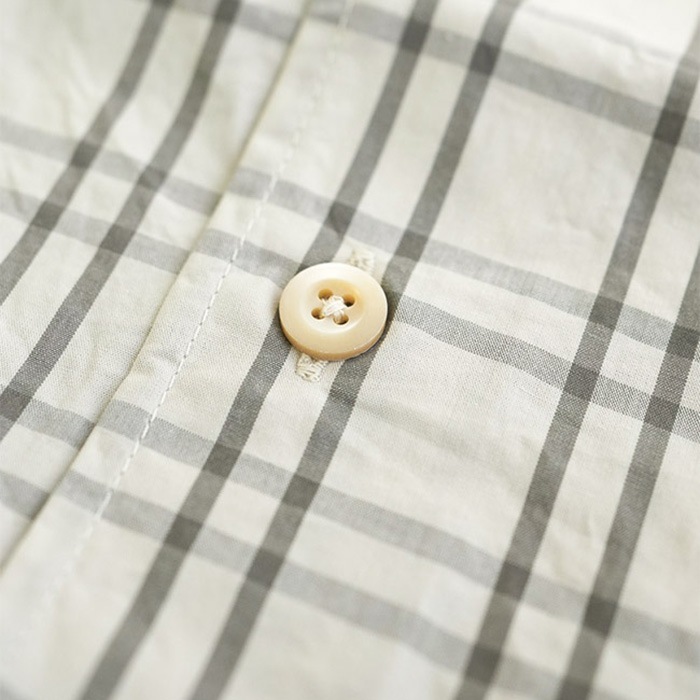 極美品 giannetto リネンホリゾンタルカラーシャツ M 茶チェック 極美品 giannetto リネンホリゾンタルカラーシャツ M 茶チェック