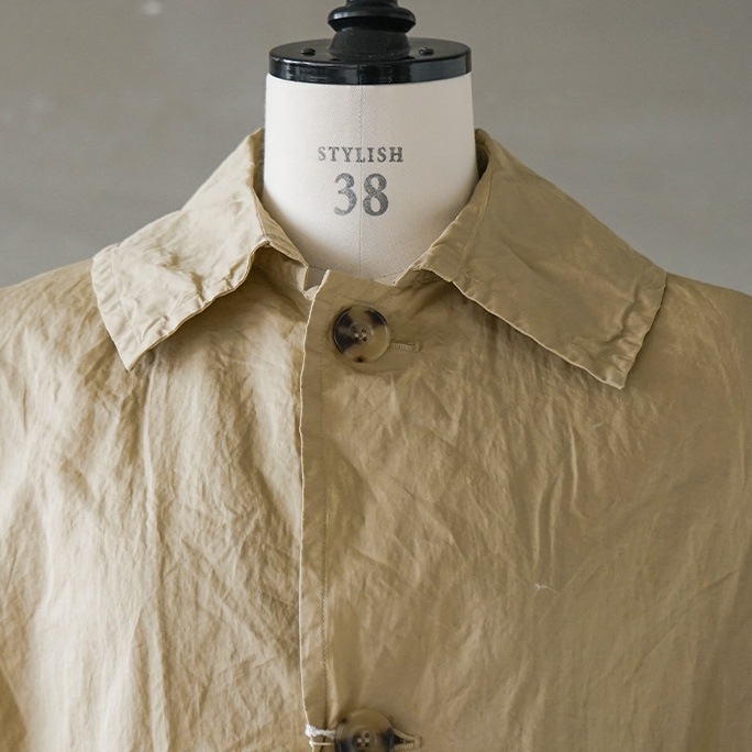 美品R＆D.M.Co-オールドマンズテーラー アンブレラコートベージュＦサイズ R&D.M.Co- / OLDMAN'S TAILOR ROBINSON'S CHECK UMBRELLA COAT