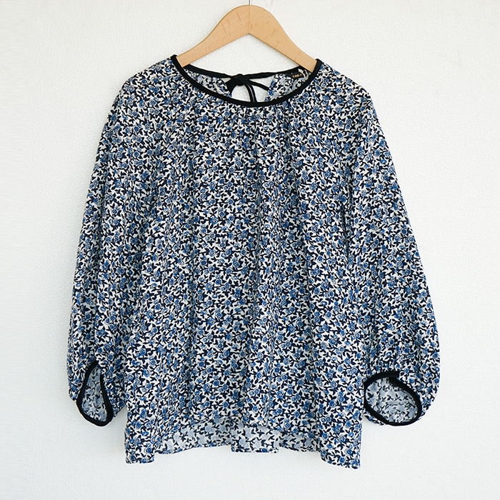 R&D.M.Co- 2024 GATHER SMOCK ブラウス ブラック R&D.M.Co- / OLDMAN'S TAILOR GARMENT DYE LAWN GATHER SMOCK