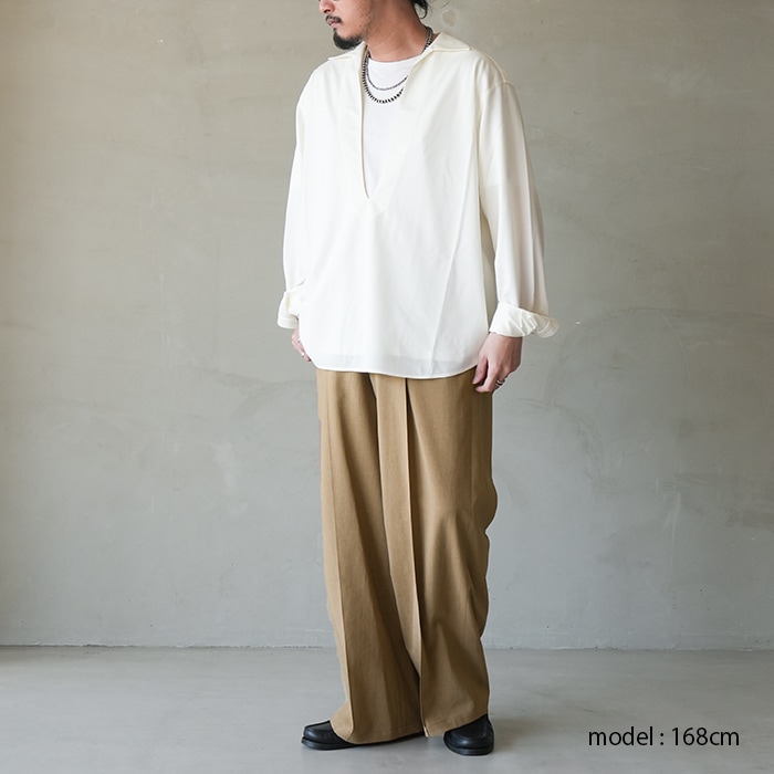 40%OFF】(syt-25ss-p03) SAYATOMO(サヤトモ) /1-Tack Baggy Slacks(1