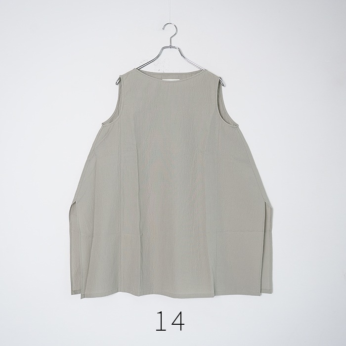 □(e261t147) / evam eva (エヴァムエヴァ) / pin check tunic(ピン