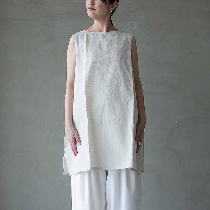 ◎(e261t147) / evam eva (エヴァムエヴァ) / pin check tunic(ピン