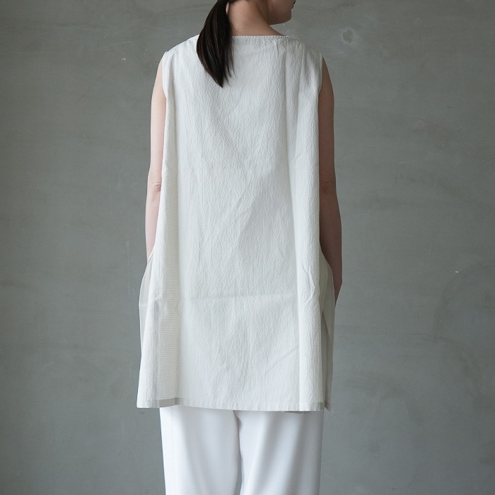 ◎(e261t147) / evam eva (エヴァムエヴァ) / pin check tunic(ピン