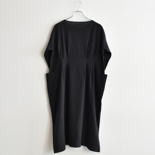 e201t062) / evam eva(エヴァムエヴァ) / cotton linen drop pocket OP
