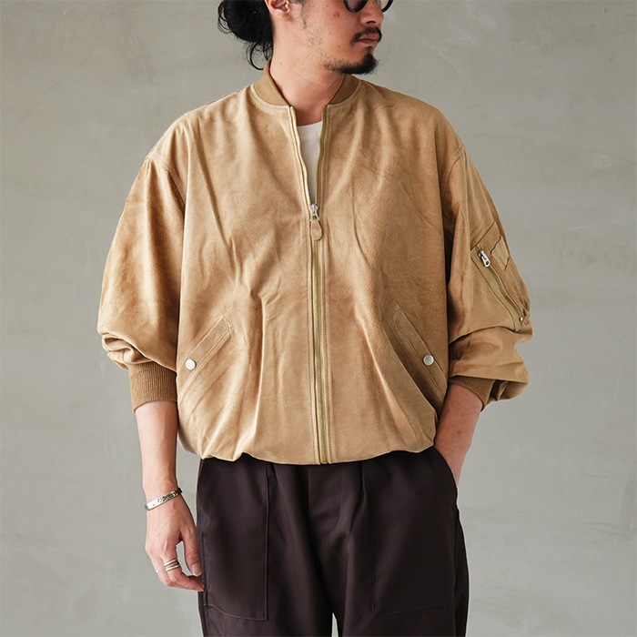 アイヌイナウ　43cm innat08-l01) /INNAT(インアット) /SUEDE BOMBER JACKET(スウェード