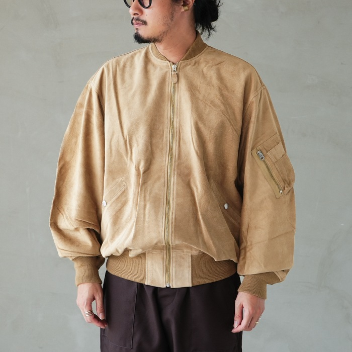 □(innat08-l01) /INNAT(インアット) /SUEDE BOMBER JACKET(スウェード
