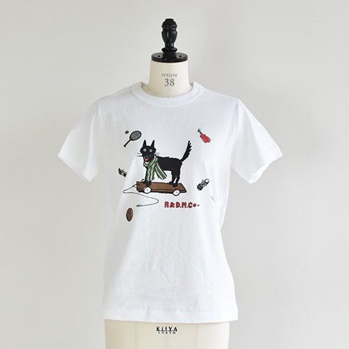 オールドマンズテーラー トップス Tシャツ 犬 M R&D.M.Co- BLACK WOLF T-SH ブラックウルフ 半袖Tシャツ