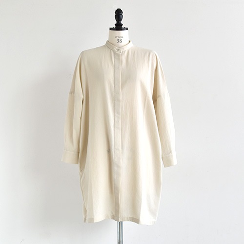 e203t010) / evam eva(エヴァムエヴァ) / cotton band collar shirts