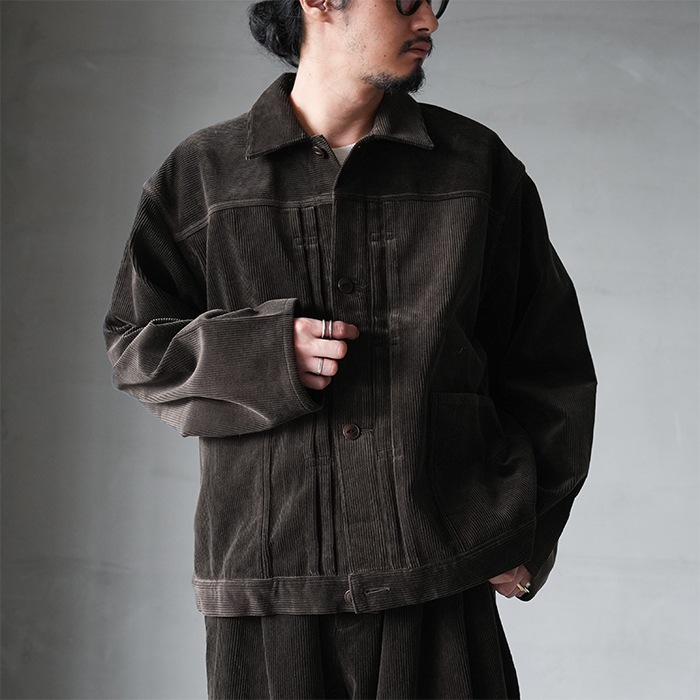 ys-25aw-36) YOKOSAKAMOTO(ヨーコサカモト) /PLEATS JACKET(プリーツ