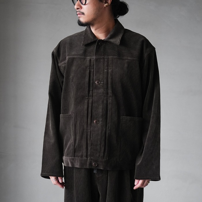 ys-25aw-36) YOKOSAKAMOTO(ヨーコサカモト) /PLEATS JACKET(プリーツ