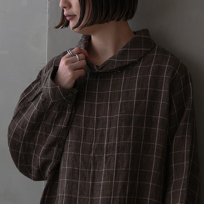 ヴラスブラム　Vlas Blomme ピンクチェックブラウス 13223201) / Vlas Blomme(ブラスブラム) / Vintage Pink Check