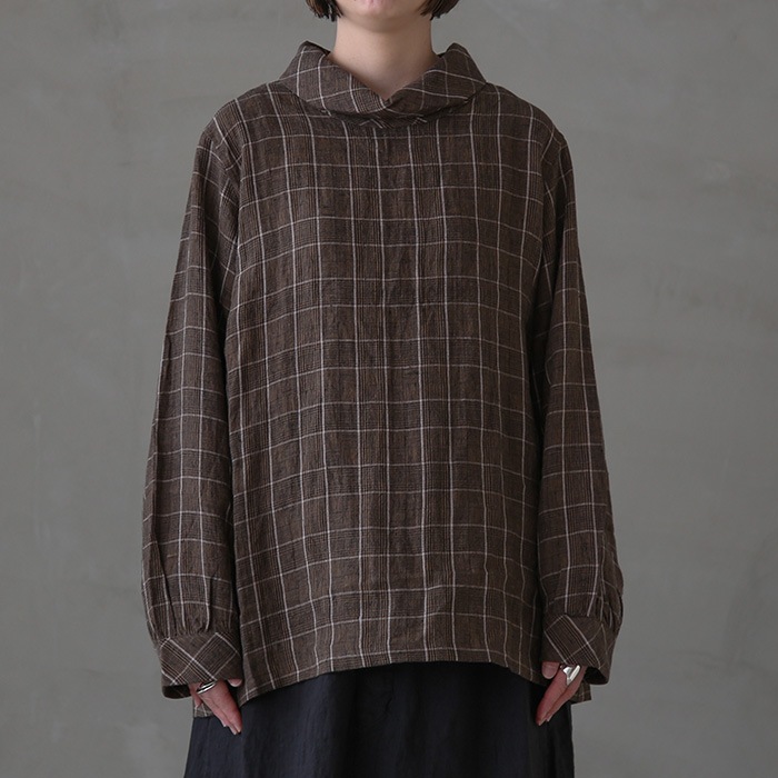 ヴラスブラム vlas blomme ブラウス 30%OFF】(13137103) Vlas Blomme (ヴラスブラム) /Linen Check
