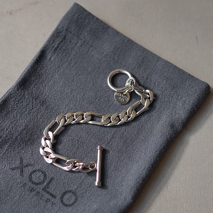 xob006-17) /XOLO JWELRY(ショロ ジュウェリー) /Figaro Link Bracelet