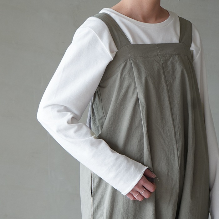 ◎☆(e251t051) / evam eva (エヴァムエヴァ) /cotton salopette