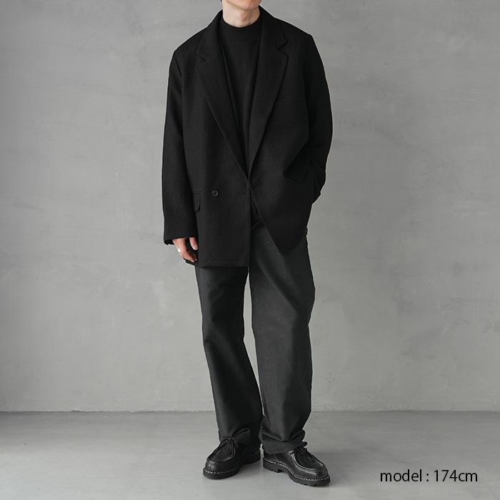 ジャケット・アウター ancellm DOUBLE-BREASTED COAT(BLACK) ancellm DOUBLE-BREASTED COAT(BLACK)