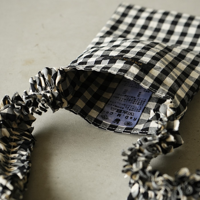 R&D.M.Co- ギンガムチェックフリルショルダーポシェット R&D.M.Co- ギンガムチェックフリルショルダーポシェット - メルカリ