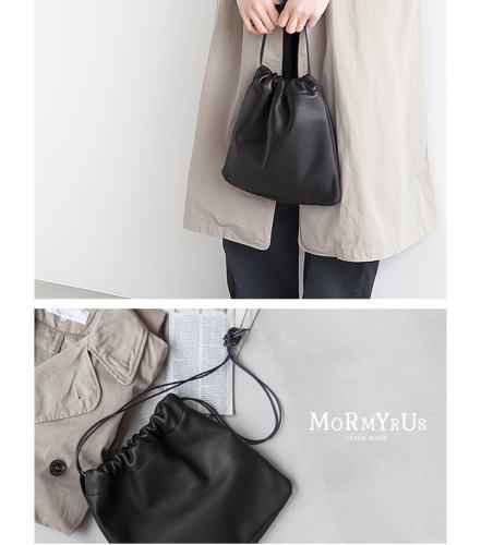 M090） / MORMYRUS (モルミルス) / WOODY別注 巾着型レザーバッグ 