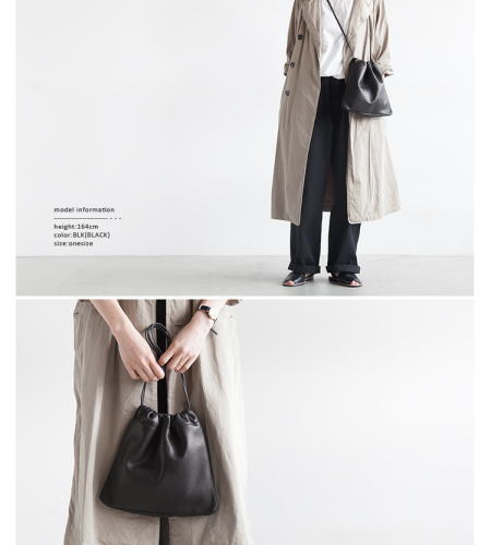 M090） / MORMYRUS (モルミルス) / WOODY別注 巾着型レザーバッグ