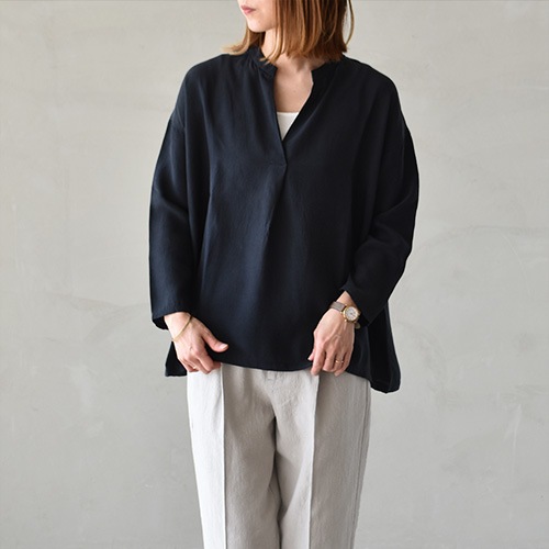 e211t085) / evam eva(エヴァムエヴァ) / cupro pullover (キュプラ 