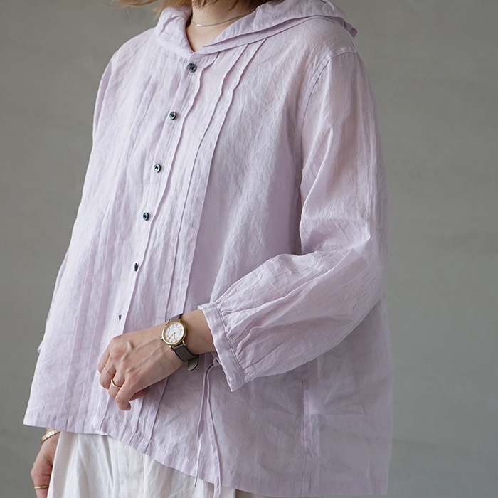 ヴラスブラム vlas blomme ブラウス Ramie Lawn サイドオープンブラウス | ITEM | Vlas blomme