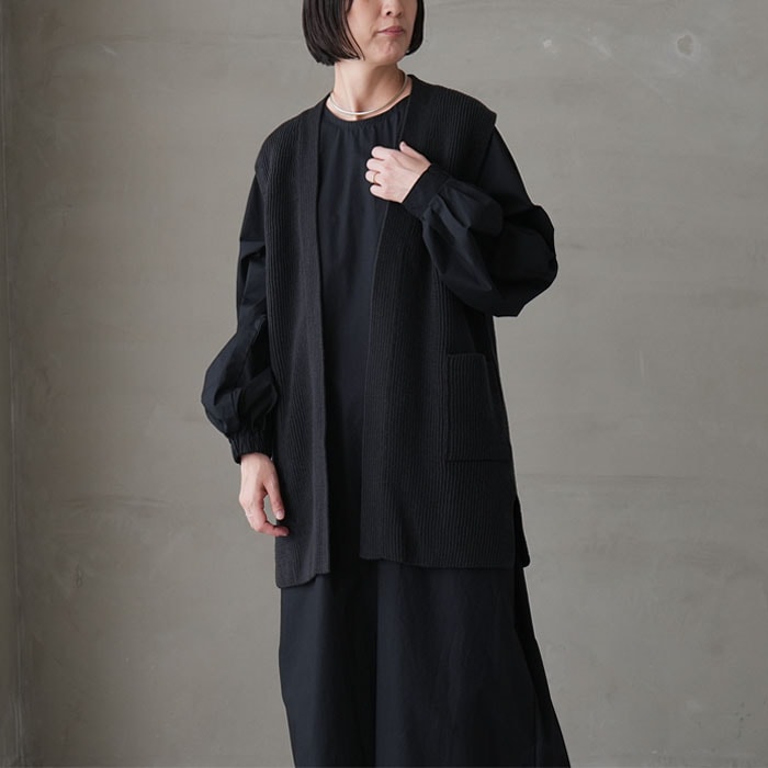 evam eva 25AW wool alpaca aze vest ニット evam eva エヴァムエヴァ ウール アルパカ アゼ ベスト e253k053-kr