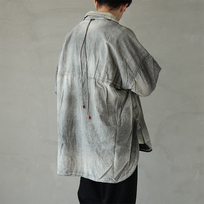 anc-sh71-a) / ANCELLM (アンセルム) / AGING CHAMBRAY LONG SHIRT