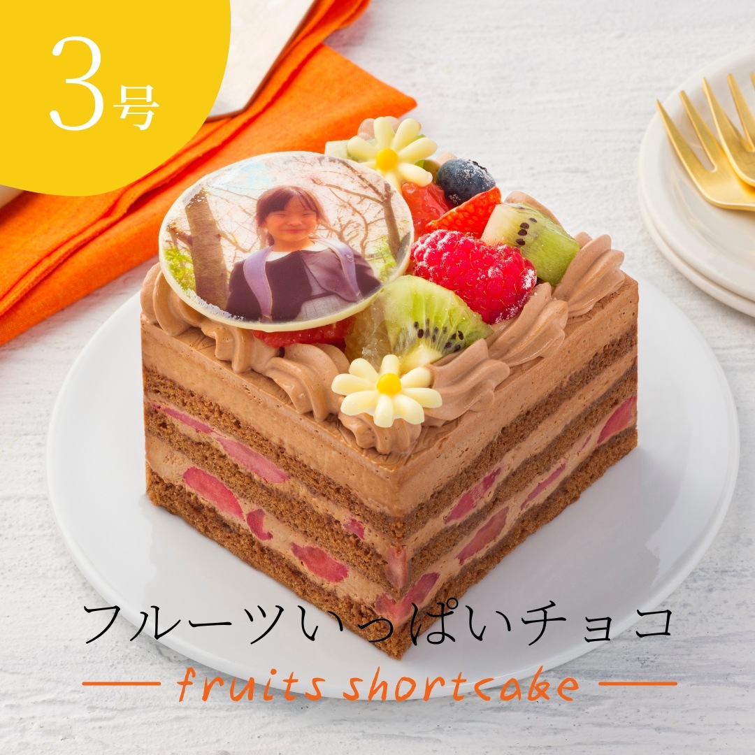 フルーツいっぱいチョコケーキ